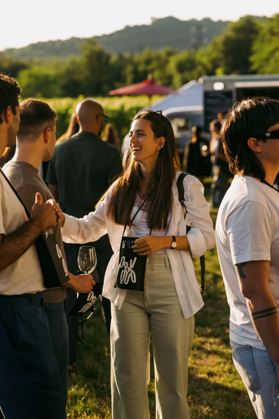 Ospiti a un evento tra i filari Saottini